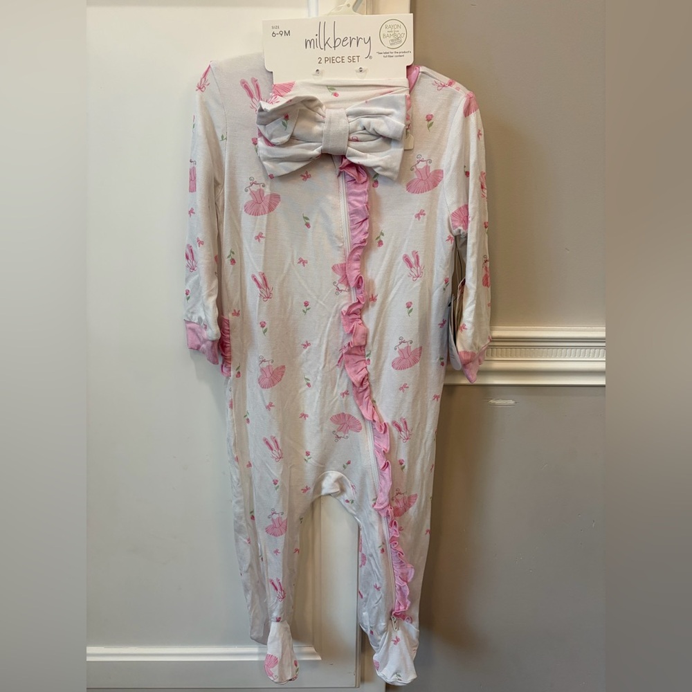 Milkberry ballerina zip up pjs